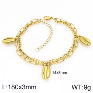 Stainless Steel Gold-plating Bracelet - KB207747-Z