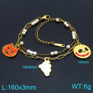 Stainless Steel Gold-plating Bracelet - KB207747-ZLA