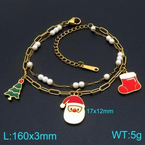 Stainless Steel Gold-plating Bracelet - KB207748-ZLA