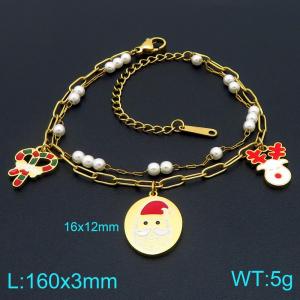 Stainless Steel Gold-plating Bracelet - KB207749-ZLA