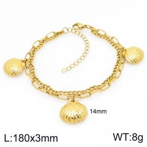 Stainless Steel Gold-plating Bracelet - KB207750-Z