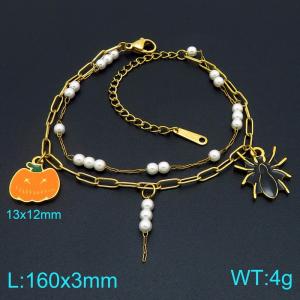Stainless Steel Gold-plating Bracelet - KB207752-ZLA