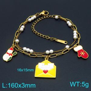 Stainless Steel Gold-plating Bracelet - KB207753-ZLA