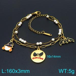 Stainless Steel Gold-plating Bracelet - KB207754-ZLA