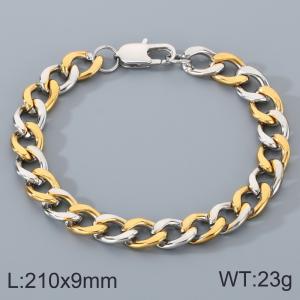 Stainless Steel Interwoven Gold Bracelet - KB207760-Z