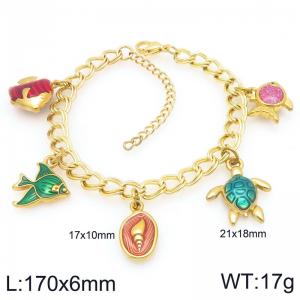 Stainless Steel Gold-plating Bracelet - KB207909-Z