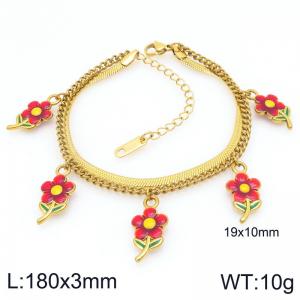 Stainless Steel Gold-plating Bracelet - KB207917-Z