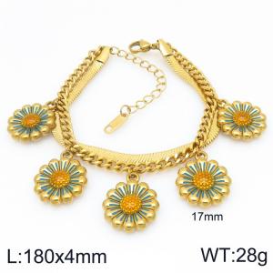 Stainless Steel Gold-plating Bracelet - KB207919-Z