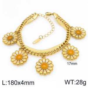 Stainless Steel Gold-plating Bracelet - KB207920-Z