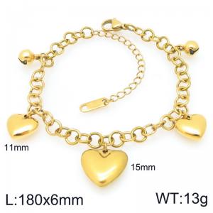 Stainless Steel Gold-plating Bracelet - KB207956-Z