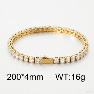 Stainless steel tennis bracelet with gemstones Tennis Chain - KB208280-CALY