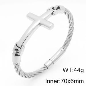 Stainless Steel Wire Bangle - KB208287-KFC