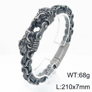 SS Oxidized Bracelet - KB208299-KFC