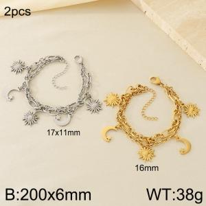Stainless Steel Gold-plating Bracelet - KB208324-Z