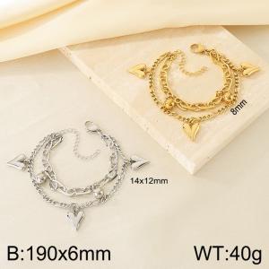 Stainless Steel Gold-plating Bracelet - KB208325-Z