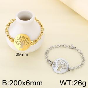 Stainless Steel Gold-plating Bracelet - KB208331-Z