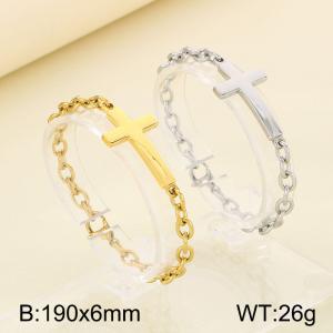 Stainless Steel Gold-plating Bracelet - KB208332-Z