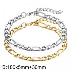 Stainless Steel Gold-plating Bracelet - KB208349-Z