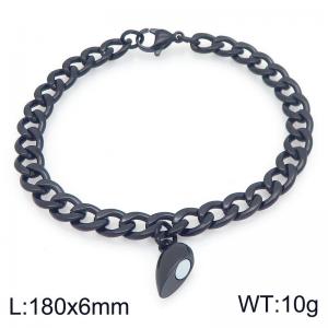 Stainless Steel Black-plating Bracelet - KB208385-Z