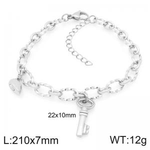 Stainless steel chain handmade with small accessories bracelet - KB208394-Z