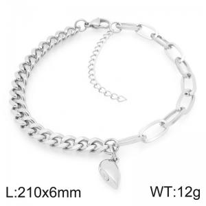 Stainless steel chain handmade with small accessories bracelet - KB208406-Z