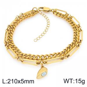 Stainless Steel Gold-plating Bracelet - KB208409-Z