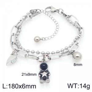 Stainless steel chain handmade with small accessories bracelet - KB208417-Z