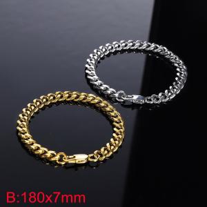 Stainless Steel Gold-plating Bracelet - KB208424-Z
