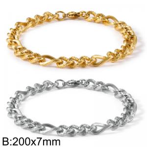 Stainless Steel Gold-plating Bracelet - KB208426-Z