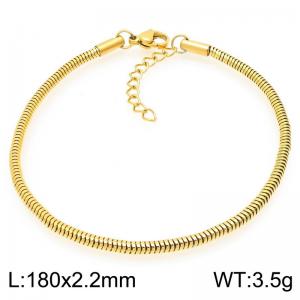 Stainless Steel Gold-plating Bracelet - KB208463-GC