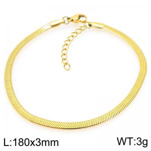 Stainless Steel Gold-plating Bracelet - KB208469-GC