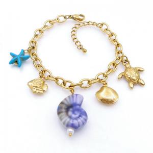 Stainless Steel Gold-plating Bracelet - KB208540-HM