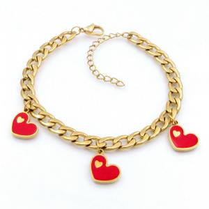 Stainless Steel Gold-plating Bracelet - KB208683-TJG