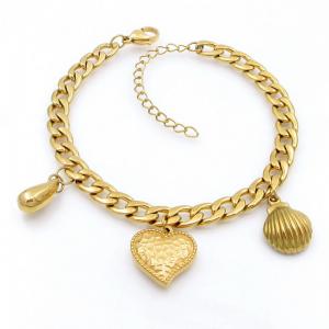 Stainless Steel Gold-plating Bracelet - KB208698-TJG