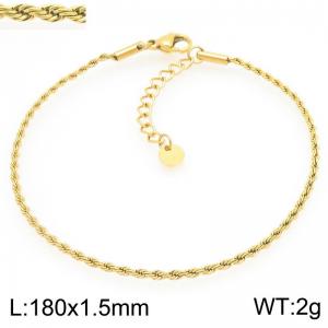 Stainless Steel Gold-plating Bracelet - KB208722-GC