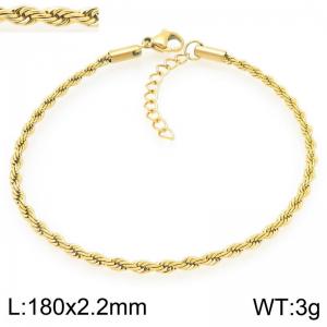 Stainless Steel Gold-plating Bracelet - KB208724-GC