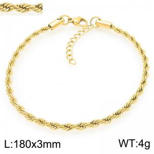 Stainless Steel Gold-plating Bracelet - KB208726-GC