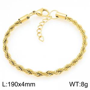 Stainless Steel Gold-plating Bracelet - KB208729-GC