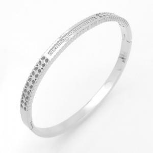 Stainless Steel Stone Bangle - KB208799-YH