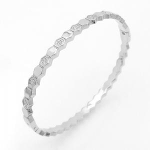 Stainless Steel Stone Bangle - KB208802-YH