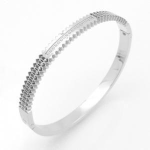 Stainless Steel Stone Bangle - KB208808-YH
