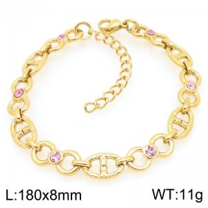 Stainless Steel Stone Bracelet - KB208886-ZCG