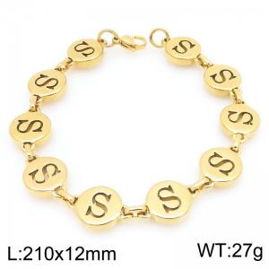 Stainless Steel Gold-plating Bracelet - KB208911-ZCG