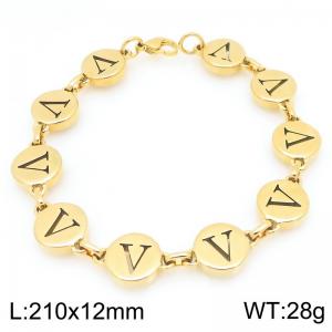 Stainless Steel Gold-plating Bracelet - KB208912-ZCG