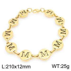 Stainless Steel Gold-plating Bracelet - KB208913-ZCG