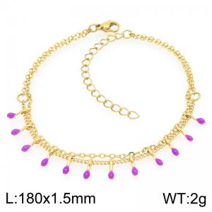 Stainless Steel Gold-plating Bracelet - KB209020-Z