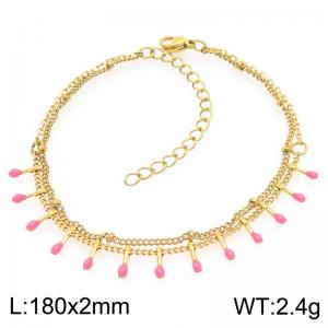 Stainless Steel Gold-plating Bracelet - KB209034-Z