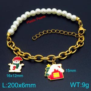 Stainless Steel Gold-plating Bracelet - KB209194-Z