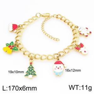 Stainless Steel Gold-plating Bracelet - KB209218-Z