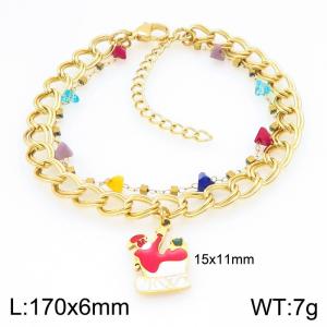 Stainless Steel Gold-plating Bracelet - KB209220-Z